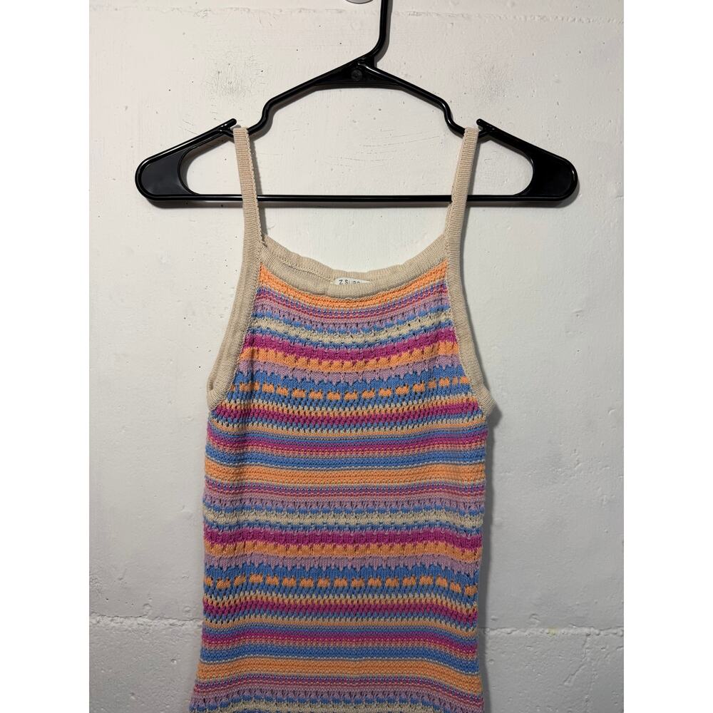 Z Supply Santa Cruz Stripe Midi Dress Womens XS Knit Crochet - Picture 2 of 9